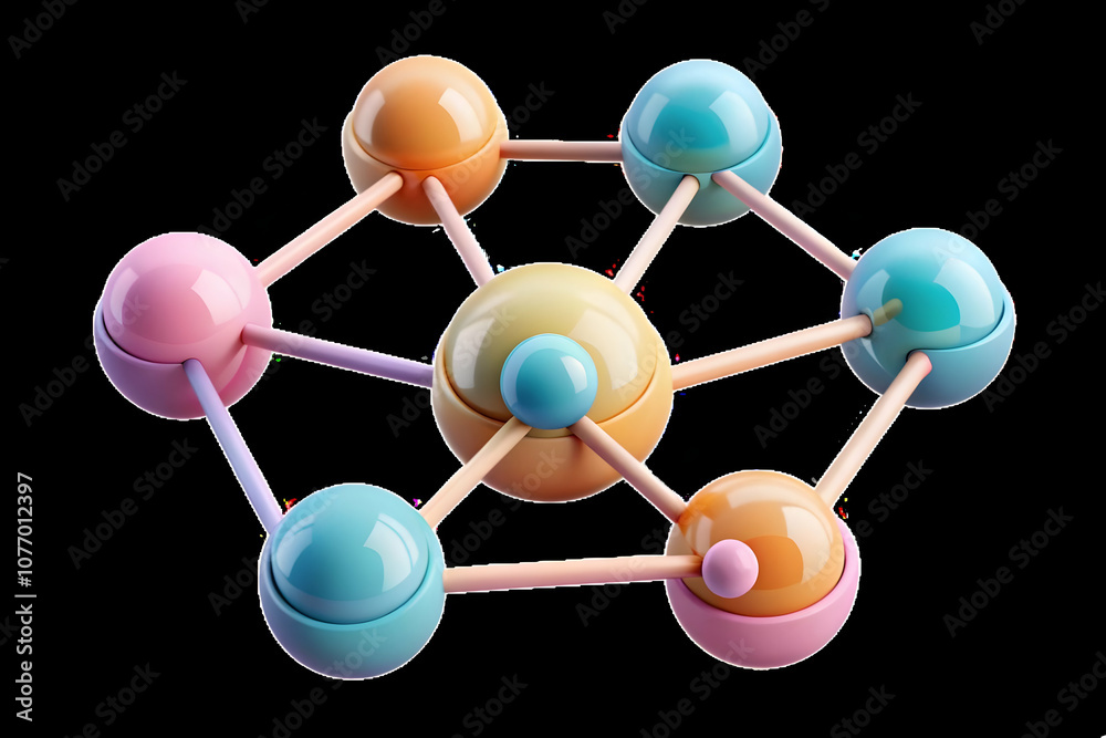 Fototapeta premium Soft Abstract Digital Art Community Connections Intertwining Lines Networking Relationships Colorful Design Ample Copy Space Modern Aesthetic Conceptual Imagery for Photo Stock
