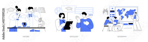 Social science isolated cartoon vector illustrations se