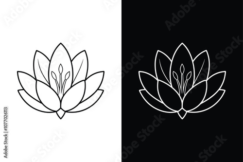 Saffron icon on White Background Vector Art Illustration on white background.