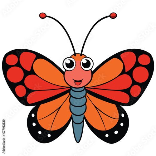 Red-spotted Purple butterfly vector illustrations on a white background.