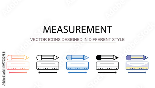 measurement icon design with white background stock illustration