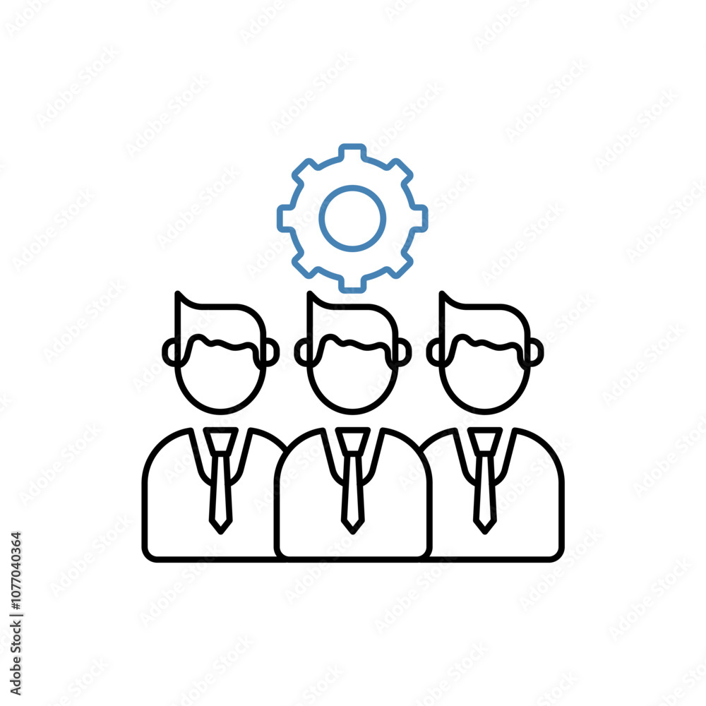 Obraz premium cooperation concept line icon. Simple element illustration. cooperation concept outline symbol design.