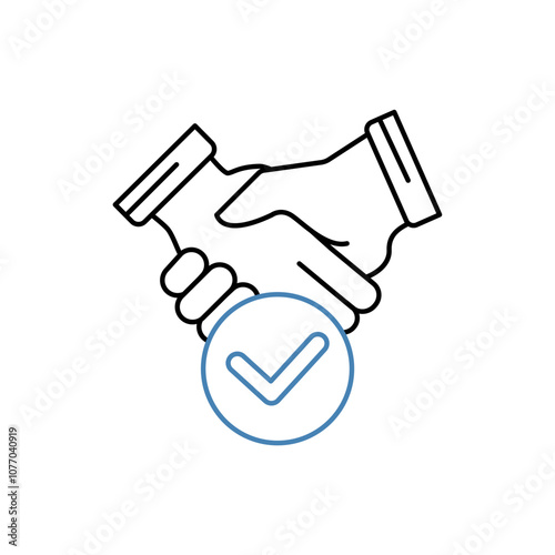 agreement concept line icon. Simple element illustration. agreement concept outline symbol design.