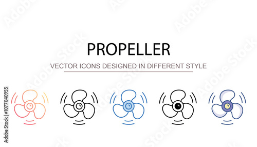 Propeller icon design with white background stock illustration