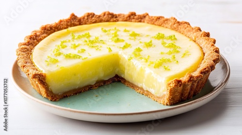 Citrus Delight Vibrant Key Lime Pie Perfect a Refreshing Summer Dessert photo