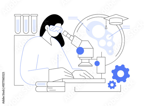 Chemistry isolated cartoon vector illustrations.