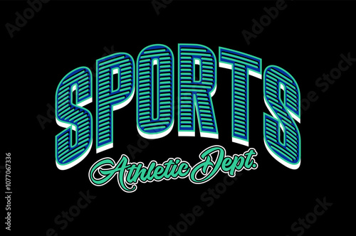 Sports athletic dept typography urban design