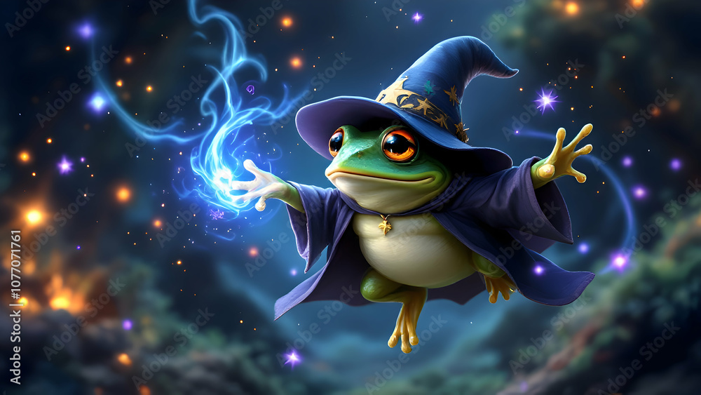 Fototapeta premium Frog Wizard Animation