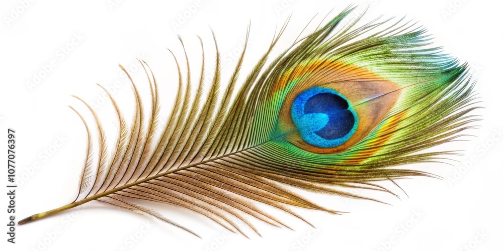 Fototapeta premium Peacock Feather with Eye Spot, Bird ,Nature