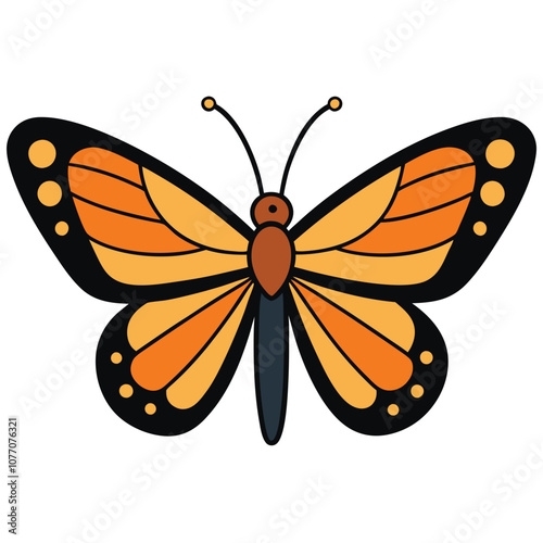 Spicebush Swallowtail butterfly vector illustrations on a white background.