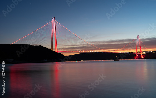 Yavuz Sultan Selim Bridge in Istanbul, Turkiye photo