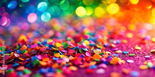 Wallpaper Mural Confetti Celebration with Rainbow Bokeh Lights, Celebration, Party Torontodigital.ca