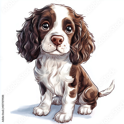Plakat english springer spaniel sticker 