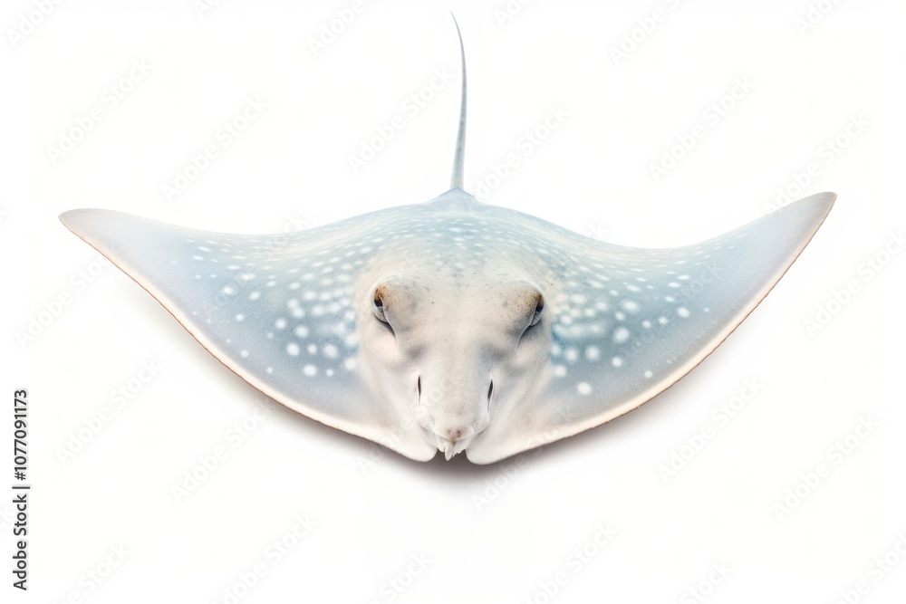 Obraz premium Stingray animal fish white background.