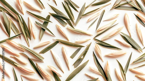 Aesthetic arrangement of botanical leaves.