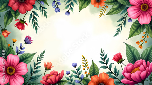 Stunning Boho Flowers Pattern in Watercolor - Vibrant, Decorative Background with High Quality Artistic Touches