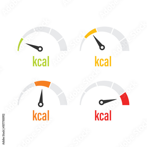 Set Of Kilocalories. kcal Symbols Vector Design.