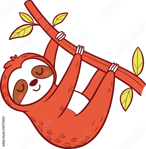 Adorable Sloth Hanging Effortlessly, Mesmerizing
Witness the mesmerizing sight of an adorable sloth effortlessly hanging from a tree branch, a tranquil glimpse of nature's tranquility.