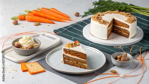 modern party Carrot Cake Day background