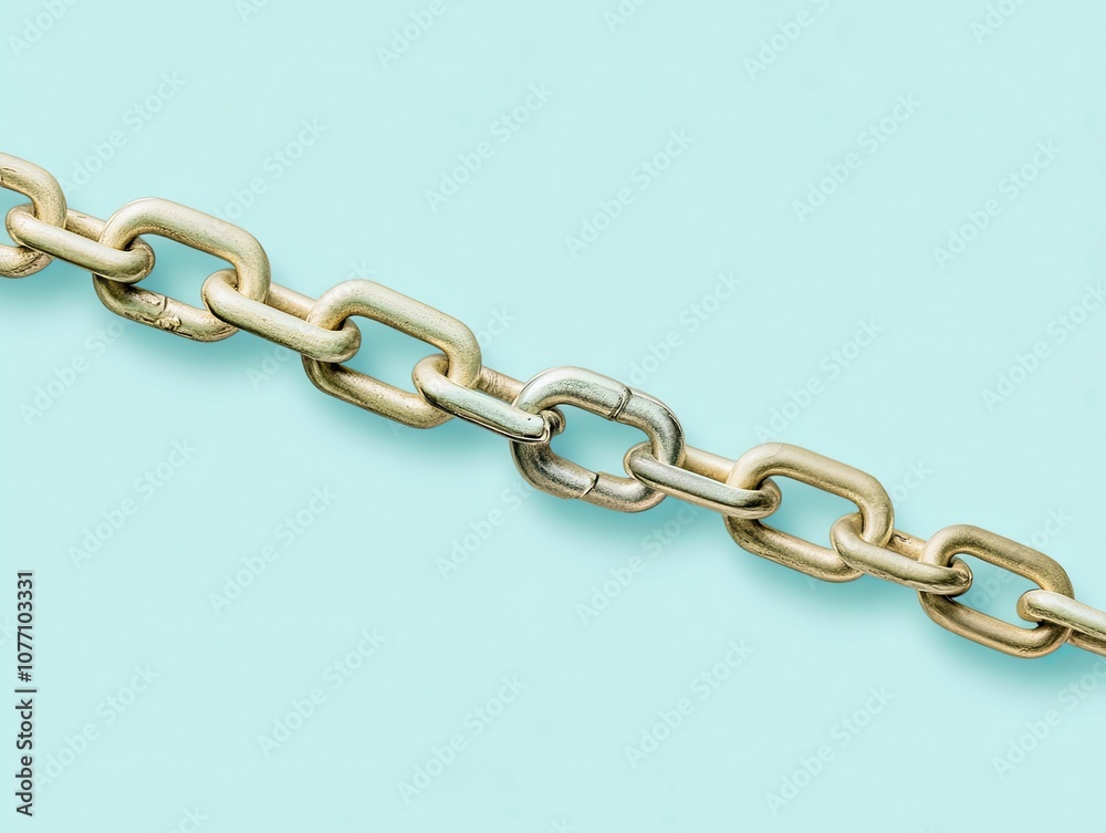 Fototapeta premium Inelastic demand illustrated using a simple chain linking price and quantity, remaining intact. Flat design with neutral color palette.