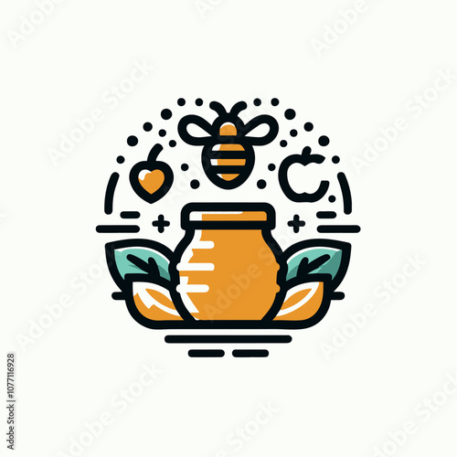 honey logo illustrated