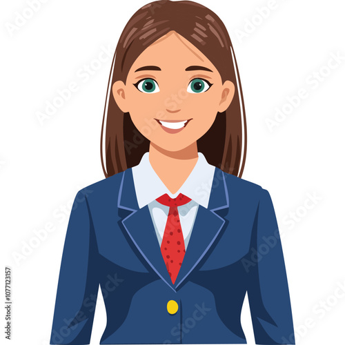 Portrait of a happy girl wearing a school uniform