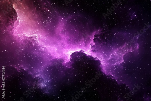 Abstract Purple and Black Fluid Art with Organic Marble Texture and Cosmic Vibes