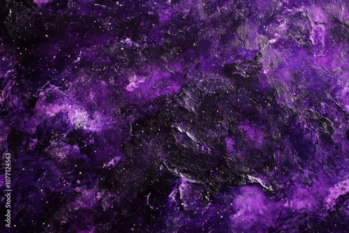 Abstract Purple and Black Fluid Art with Organic Marble Texture and Cosmic Vibes