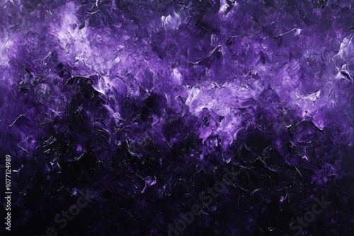 Abstract Purple and Black Fluid Art with Organic Marble Texture and Cosmic Vibes