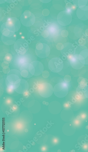 Bokeh. Glitter background. Glitter on green background. Gradient. Banner. Lights. Abstract background