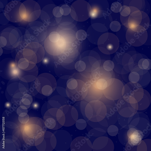 Bokeh. Glitter background. Glitter on  blue background. Gradient. Banner. Lights. Abstract background