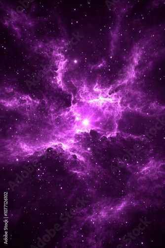 Abstract Purple and Black Fluid Art with Organic Marble Texture and Cosmic Vibes