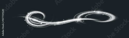 Shining magical wavy light lines. Magical elements templates for illustration.
