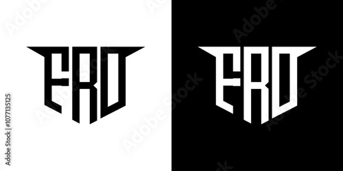 FRO letter logo design with white background in illustrator, vector logo modern alphabet font overlap style, calligraphy designs for logo, Poster, Invitation, etc.