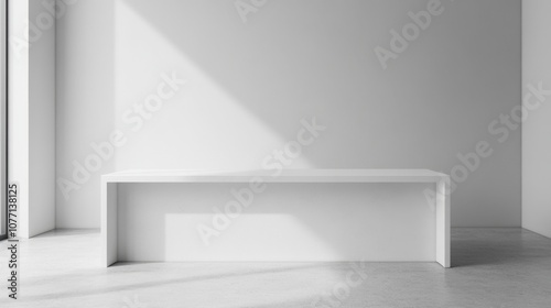 Wallpaper Mural modern minimal empty cream white counter  Torontodigital.ca