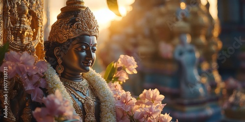 Sacred Depiction of Lord Venkateswara in Traditional Attire