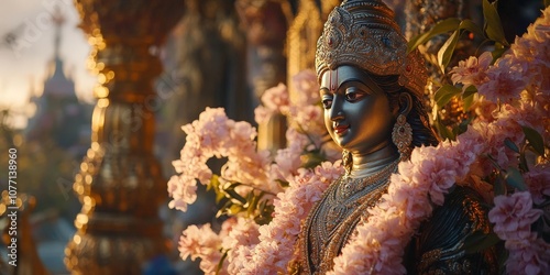 Sacred Depiction of Lord Venkateswara in Traditional Attire