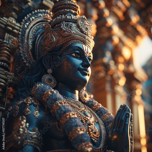 Sacred Depiction of Lord Venkateswara in Traditional Attire