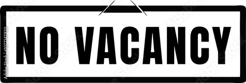 No Vacancy Hanging Board icon Billboard icon vector on a white background