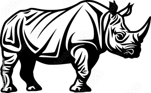 Rhinoceros - High Quality Vector Logo - Vector illustration ideal for T-shirt graphic