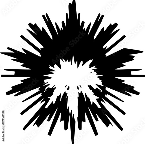 Explosion | Minimalist and Simple Silhouette - Vector illustration