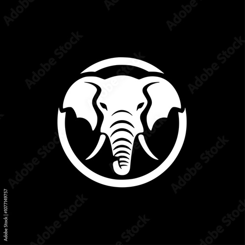 Elephant | Minimalist and Simple Silhouette - Vector illustration