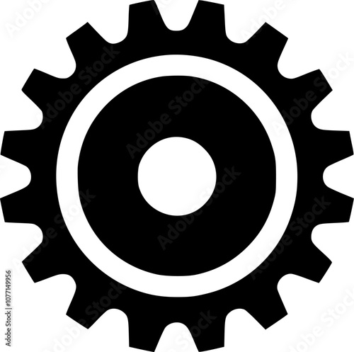 Gear | Minimalist and Simple Silhouette - Vector illustration