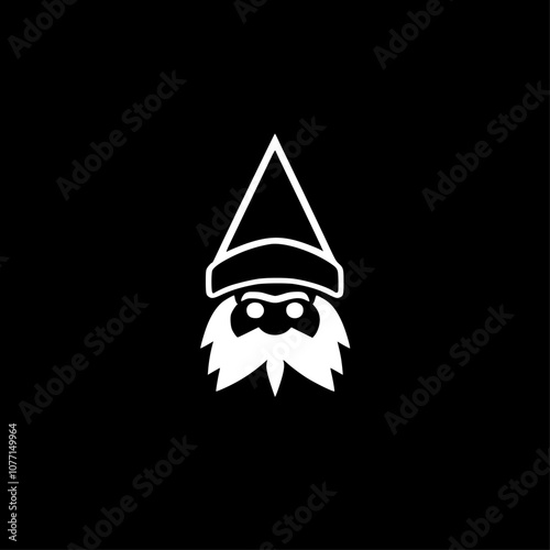 Gnome - Minimalist and Flat Logo - Vector illustration
