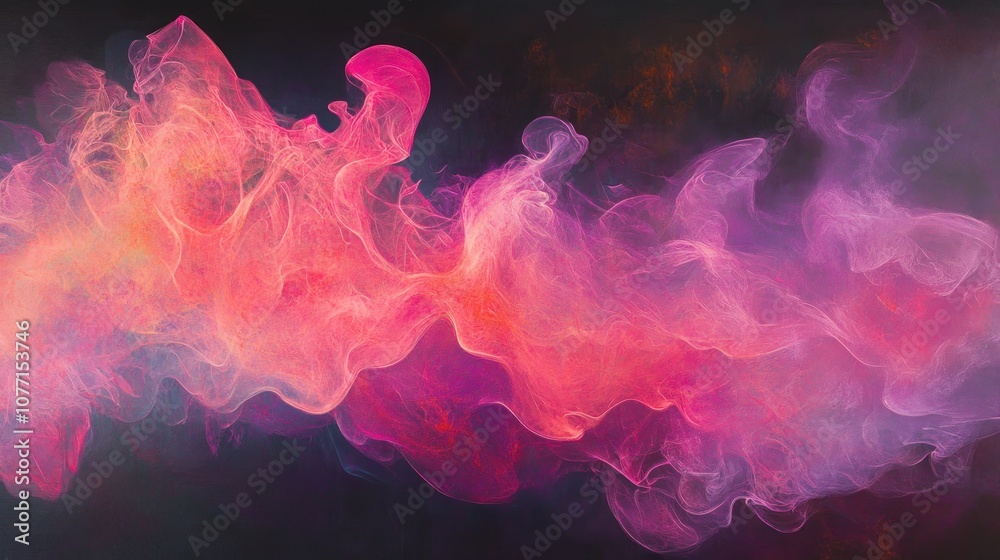 Fototapeta premium A vibrant swirl of colors resembling smoke or abstract art.