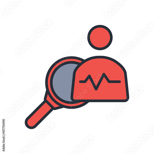 diagnosis icon. vector.Editable stroke.linear style sign for use web design,logo.Symbol illustration.