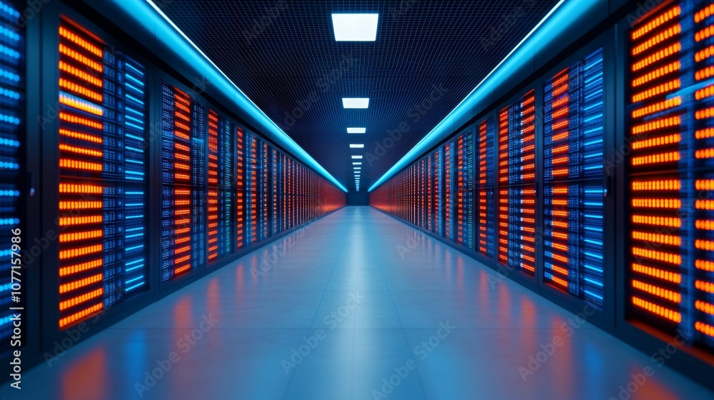 Obraz premium With copy space and secure encryption coding, data is encrypted and arranged dynamically and dramatically