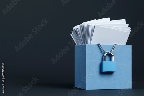 The security of data and privacy is ensured by chain and padlock locking of files