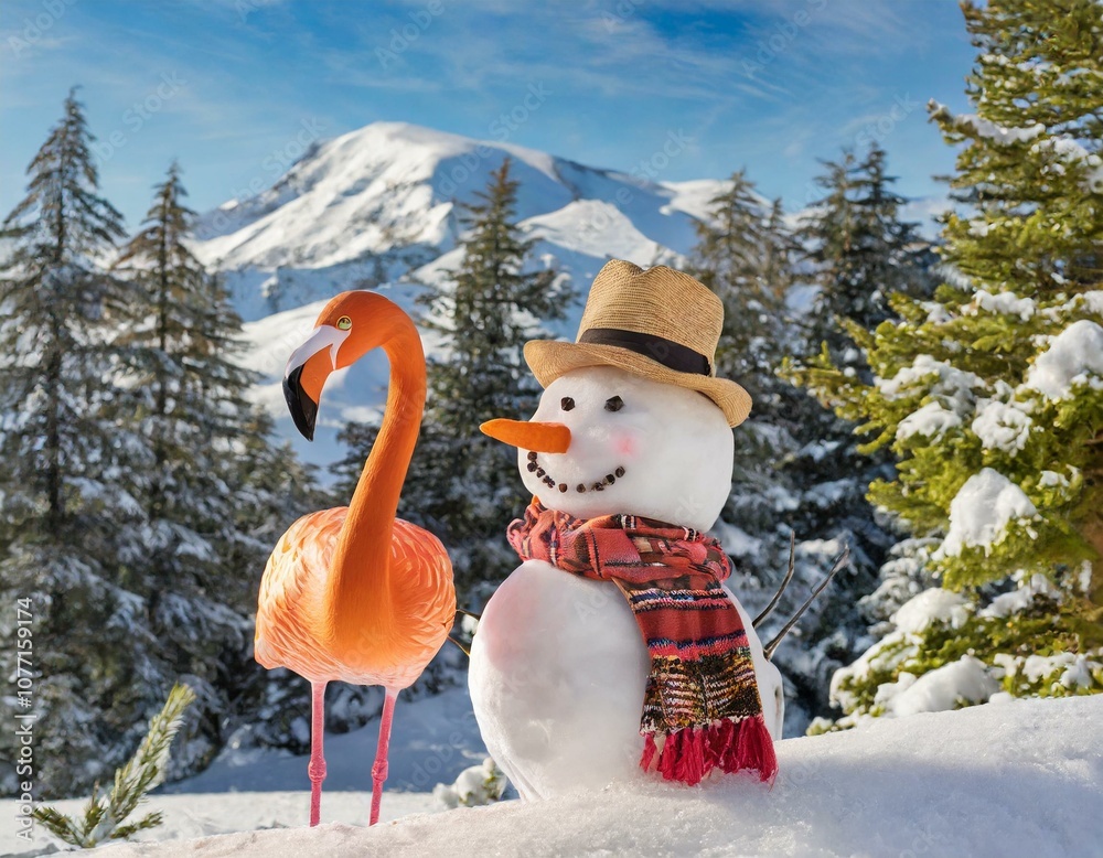 Obraz premium Mitten im Schnee