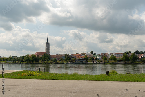 Vilshofen at the Danube river in Bavaria in Germany photo